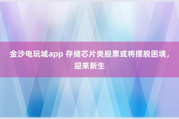 金沙電玩城app 存儲芯片類股票或將擺脫困境，迎來新生