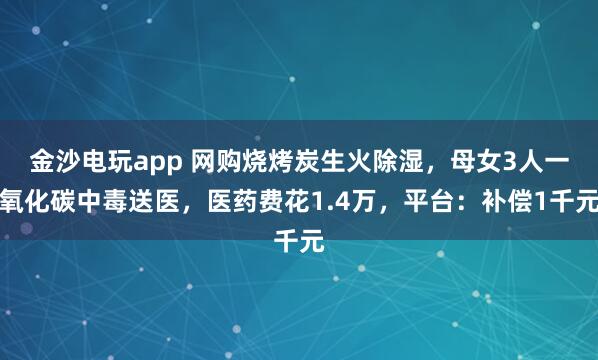 金沙電玩app 網(wǎng)購(gòu)燒烤炭生火除濕,母女3人一氧化碳中毒送醫(yī),醫(yī)藥費(fèi)花1.4萬,平臺(tái):補(bǔ)償1千元