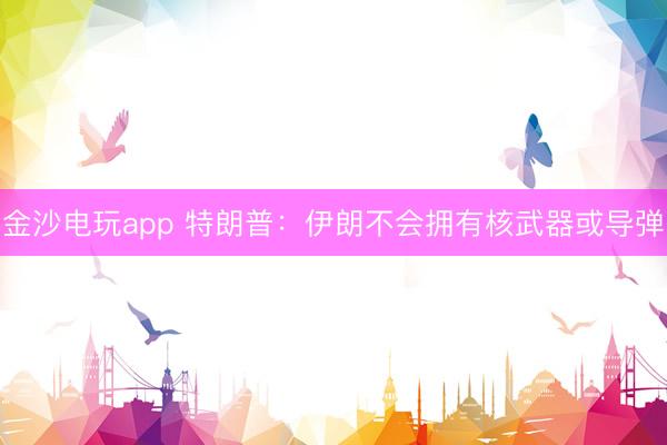 金沙電玩app 特朗普:伊朗不會(huì)擁有核武器或?qū)?></p><p><img id=